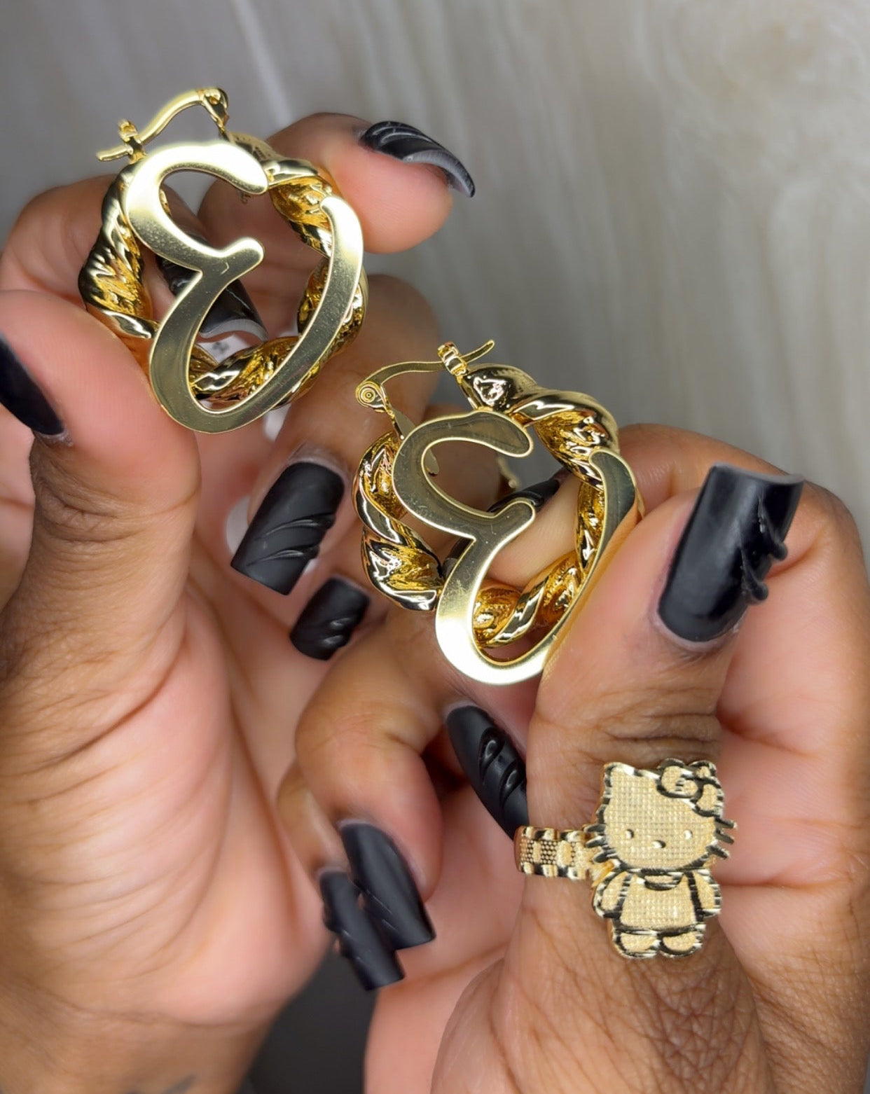 Mini Initial Hoops