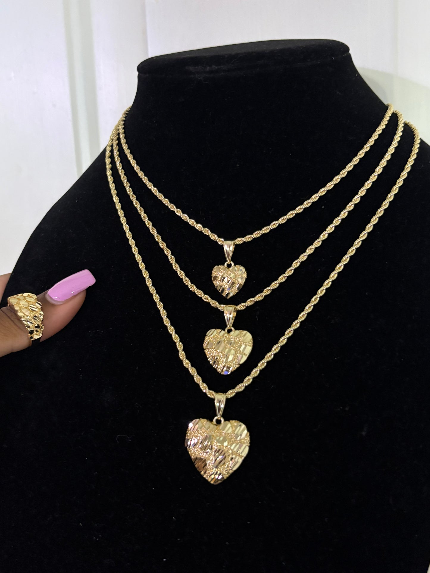 Nugget Heart Necklace