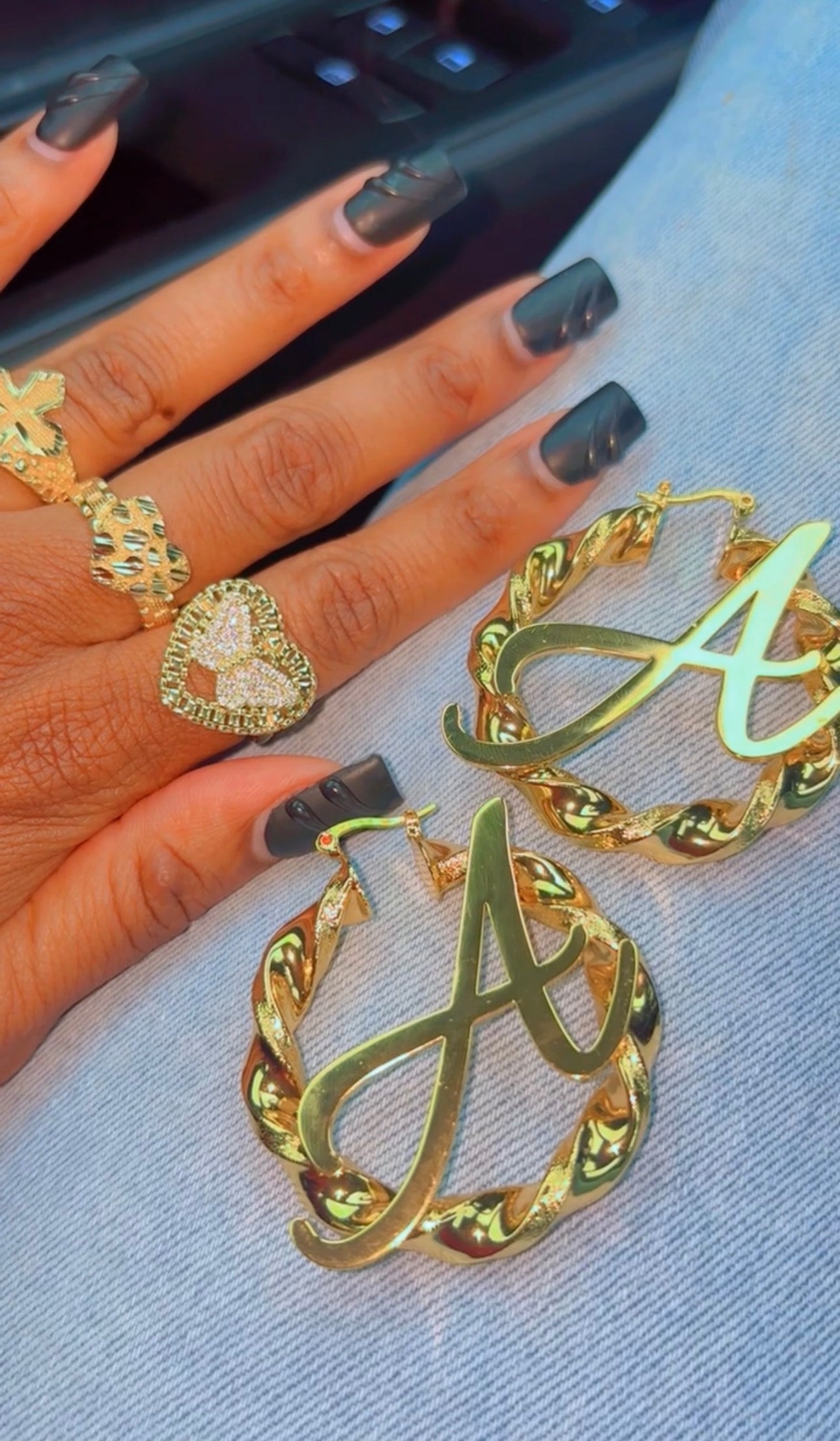 Signature Initial Hoops