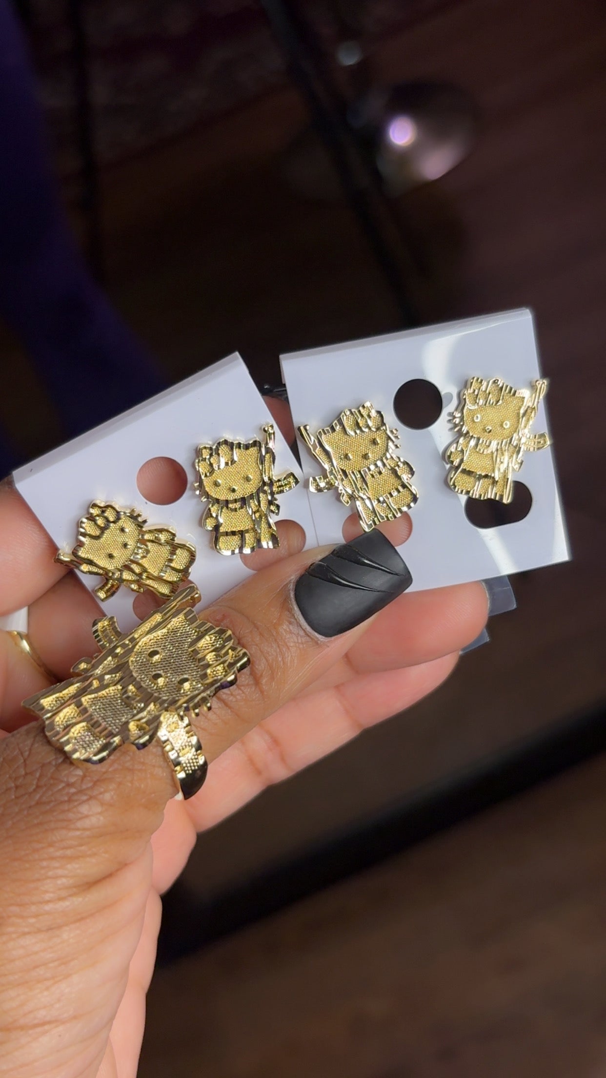 Savage Kitty Studs