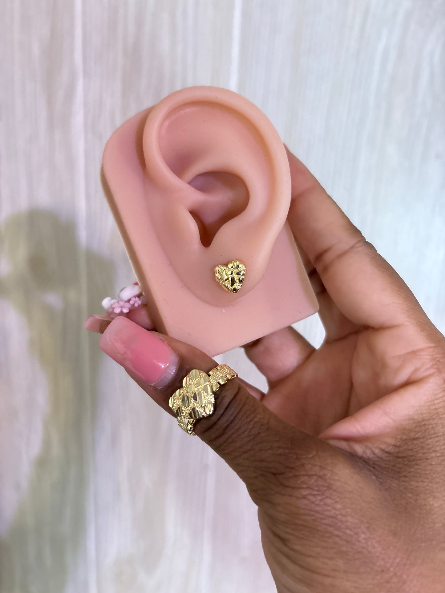Heart Nugget Studs