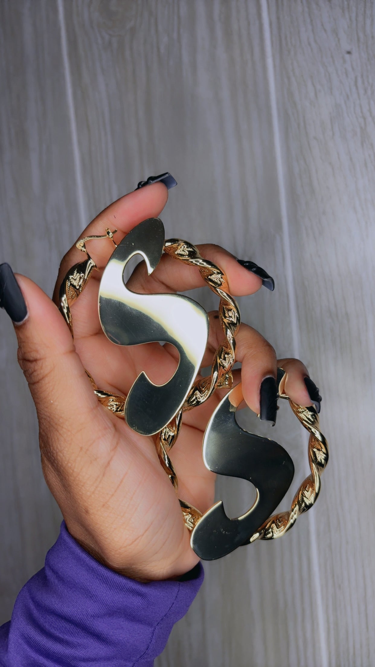 Signature Initial Hoops