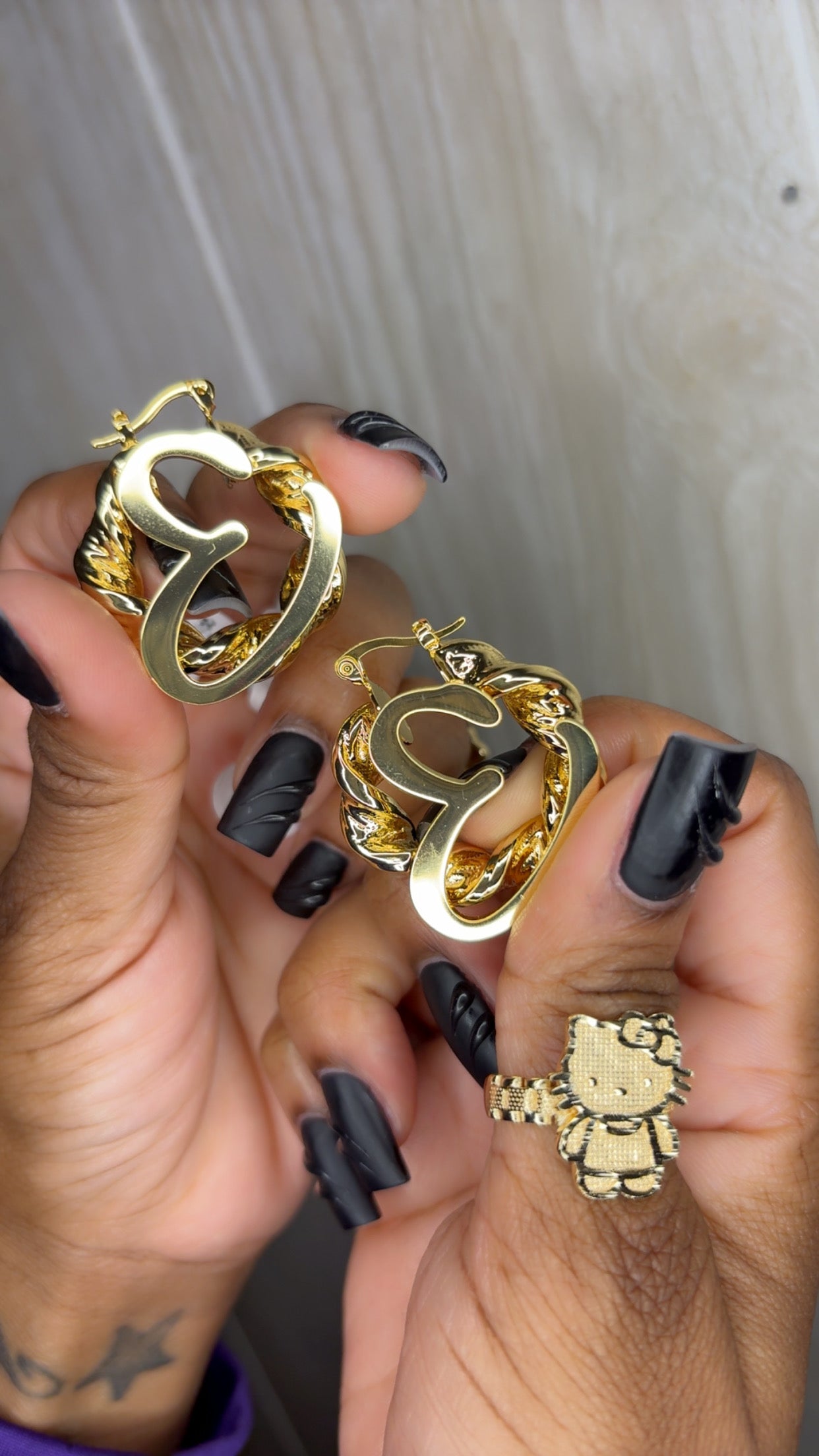 Mini Initial Hoops