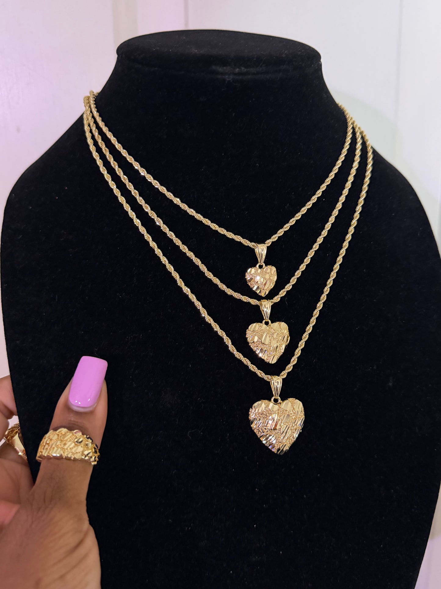 Nugget Heart Necklace