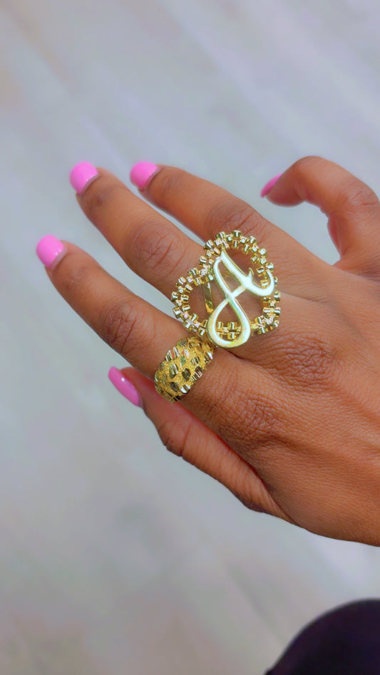 Initial Nugget Ring