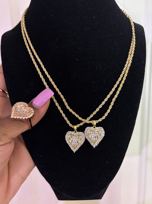 Heart On Ice Necklace