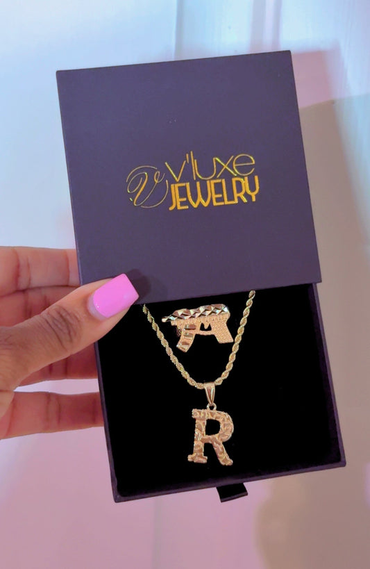 Nugget Initial Necklace