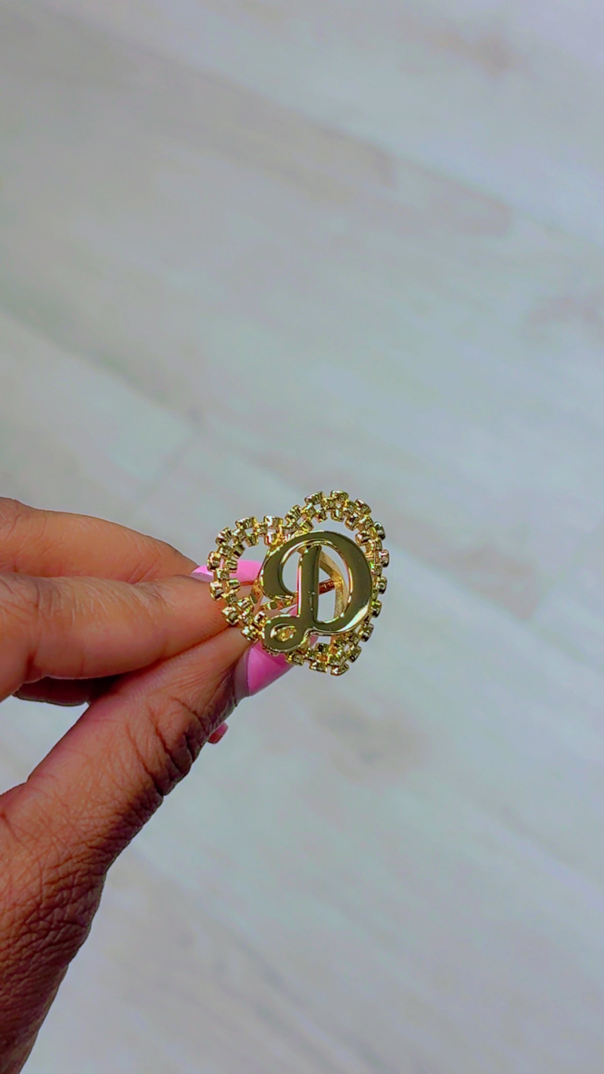 Initial Nugget Ring