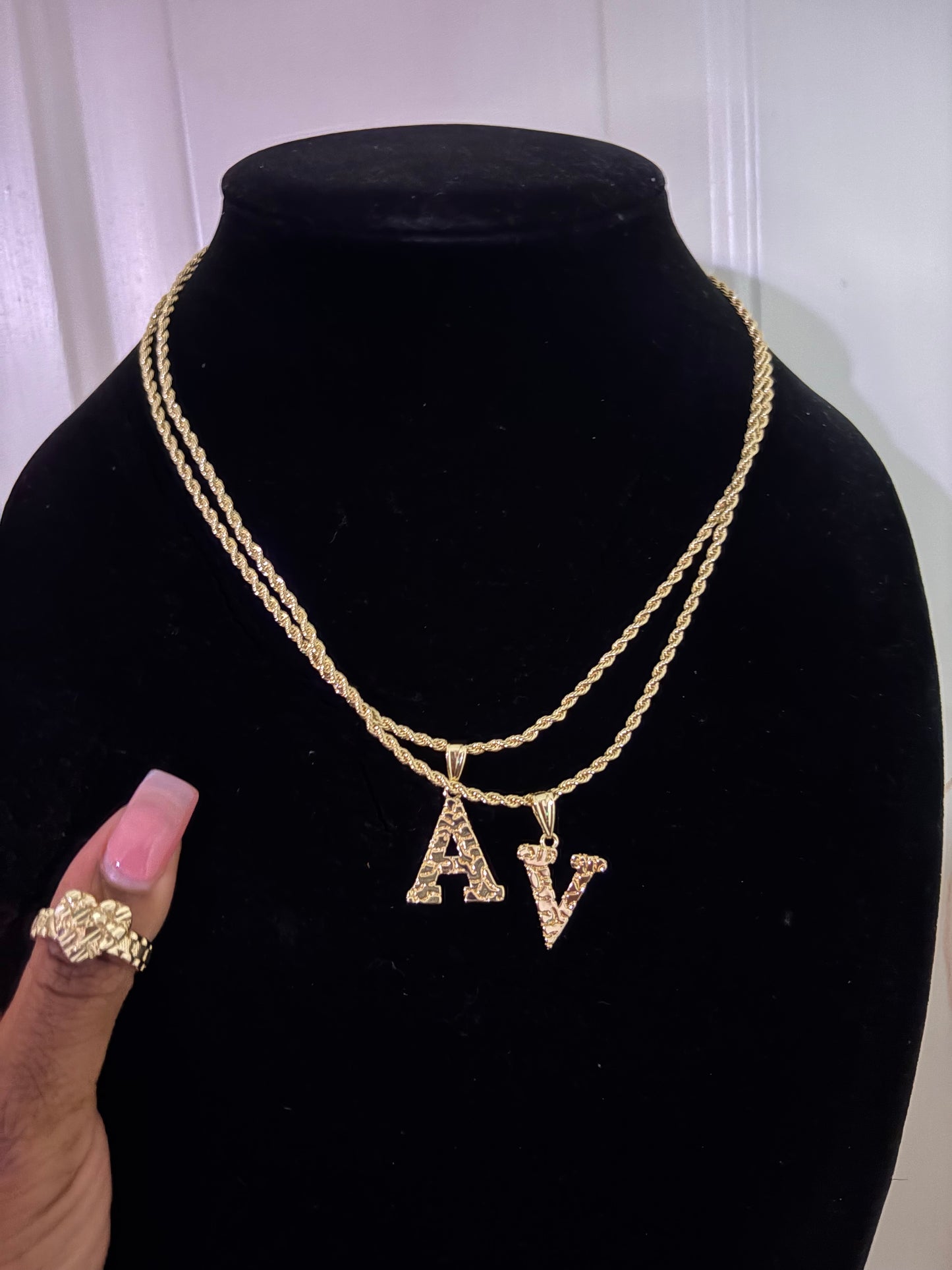 Nugget Initial Necklace